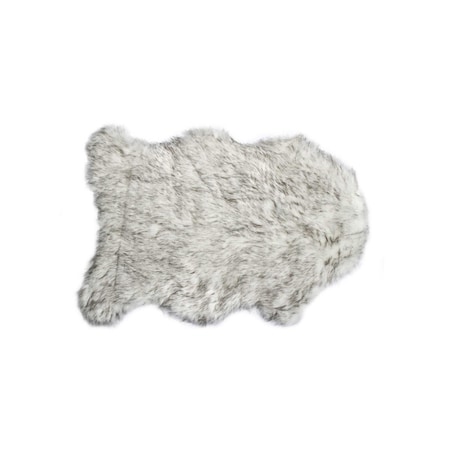 Palacedesigns 2 x 3 ft. Gordon Faux Sheepskin Rug - Gradient Grey PA3667430